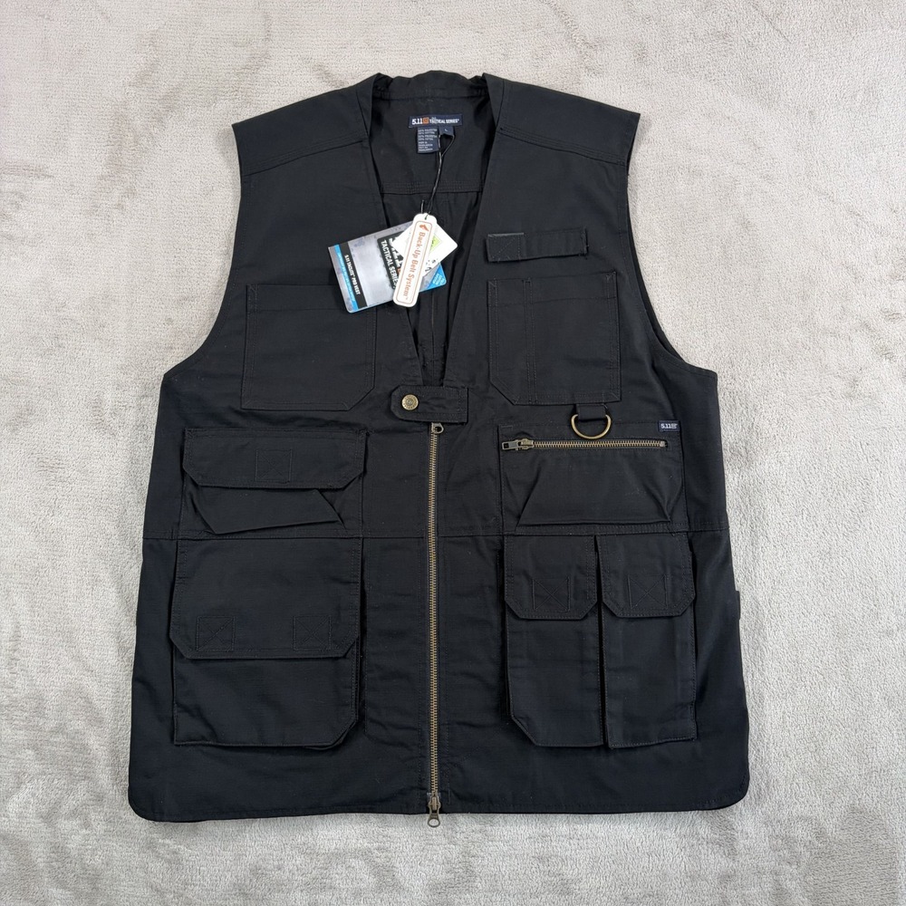 5.11 Tactical Taclite Pro Vest Ripstop Multi-Pocket Cargo in Black Men Large NWT